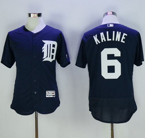 Tigers #6 Al Kaline Navy Blue Flexbase Authentic Collection Stitched MLB Jersey
